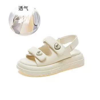 New Velcro sandals women s shoes 2025 summer muffin bottom sports style sandals casual versatile sandals fashion 35