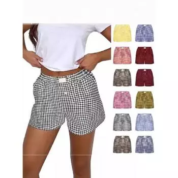 New Versatile Daily Beach Basic Summer Women S Clothing Printed Fake Two-Piece Leggings Shorts S сапфир синий