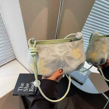 New Versatile Portable Underarm Bucket Bag Wenyi Style Commuter Shoulder Women s Bag High Value Canvas Bag