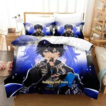 New VTuber Axia Krone Bedding Set Single Twin Full Queen King Size Bed Set Adult Kid Bedroom Duvetcover Sets Anime Bed 70x133cm 2pcs