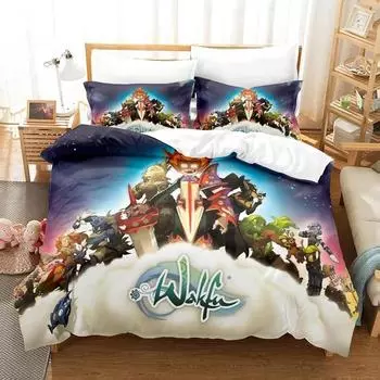 New Wakfu Bedding Set Single Twin Full Queen King Size Bed Set Adult Boys Bedroom Duvet cover Sets Wakfu 3D Print bed sheet set EU single(135x200cm)