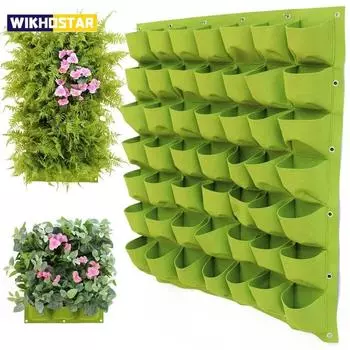 НОВЫЕ настенные карманы, мешки для посадки, цветочный горшок, домашний сад, сумка для выращивания, садовый горшок, вертикальный горшок для растений Suculentas, домашний декор Green 9 Pockets
