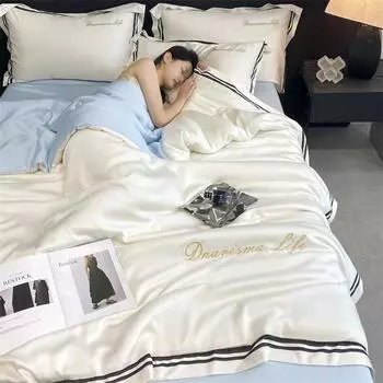 New Wash Embroidery Summer Quilt with Air Conditioning Single Quilted Summer Cool Quilt 200x230cm in Multiple Sizes 150x200cm 1pcs