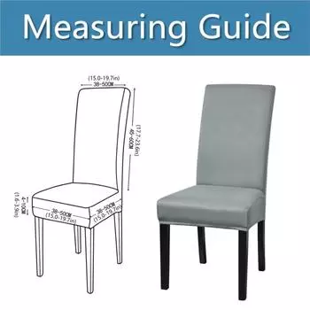 New Waterproof Elastic Chair Cover High Stretch Seat Cover Anti-dirty Protective Cover For Kitchen Home Hotel Banquet 1/2/4/6pcs 1PC темно серый