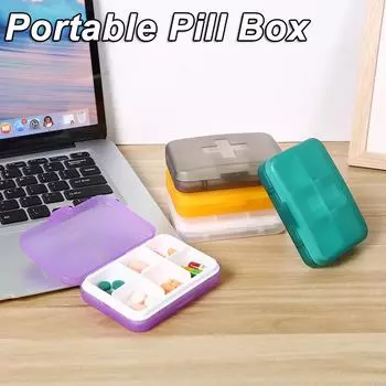 New Weekly Portable Travel Pill Cases Box 7 Days Organizer 6 Grids Pills Container Storage Tablets Vitamins Medicine Fish Oils 1PCS белый