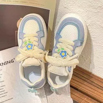 New wheat ear bread shoes board shoes women s 2024 explosion high value casual breathable versatile student white shoes children 35 зелёный