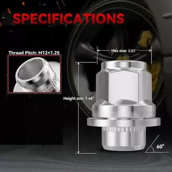 New Wheel Lug Nut 40224-4HH0A Replacement For Infiniti Q50 Q60 Q70 QX50 QX70