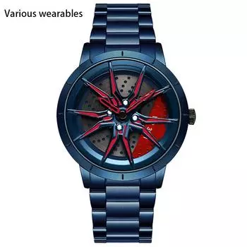 Новая серия колес, стильные, модные, крутые и креативные кварцевые мужские часы с ремешком, повседневные и персонализированные мужские часы