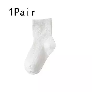New White Baby Socks Summer Cotton Casual Boys and Girls Baby Socks 0-6months