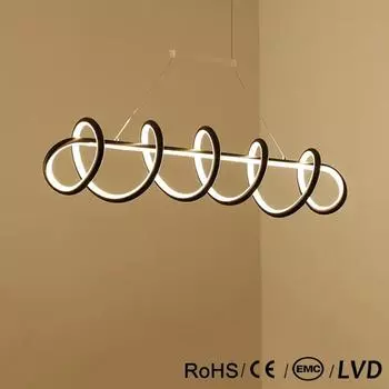 Новые белые/черные современные светодиодные подвесные светильники для столовой, кухни, AC 85-265V Подвесной светильник Luminaire colgante Pendant Lamp Warm white