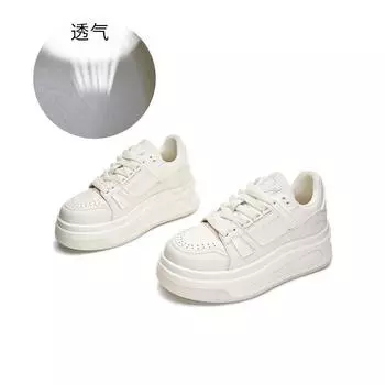 New White Women s Shoes Thick Soled Height Increasing Casual Women s Versatile Sports Shoes Board Shoes 35