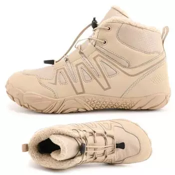 New Winter Boots For Men Snow BareFoot Outdoor Non-slip Warm Fur Casual Sneakers Lightweight Ankle Boots Hiking Shoes Plus Size 37