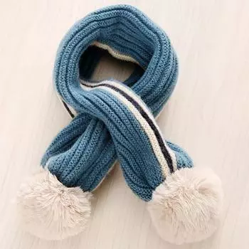 New Winter Boys Girls Baby Patchwork Scarf Warm Knitted Scarves One Size