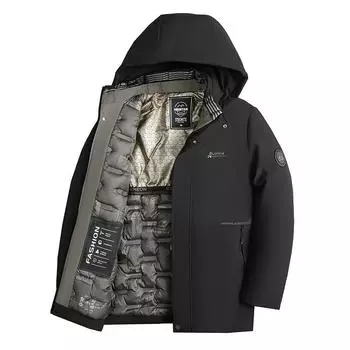 New Winter Hooded Warm Cotton Coat Middle-aged and Elderly Father Graphene Black Gold Insulation Lock Warm Cotton Coat Cotton Jacket Jacket 175