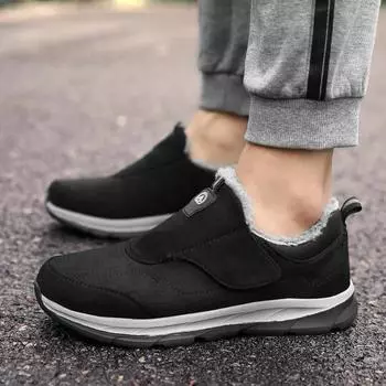 New Winter Men s Boots Thick Plush Warm Outdoor Walking Snow Boots Lightweight Men s Ankle Boots Men s Indoor Home Shoes 35