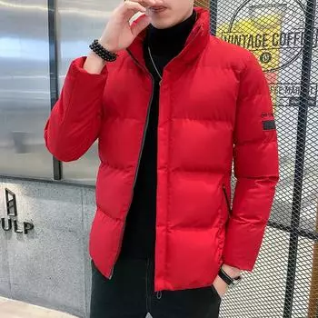 New Winter Men s Cotton-padded Men s Fashionable Cotton-padded Jacket with Thick Warm Korean Version of the Trend Cotton-padded Jacket On the Clothes M