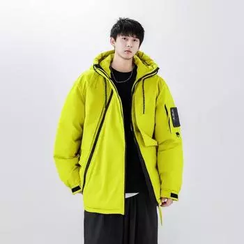 Новый зимний продукт: утолщенная куртка-пуховик с капюшоном для молодежи с белым утиным пухом, сохраняющая тепло и повседневная для пар M