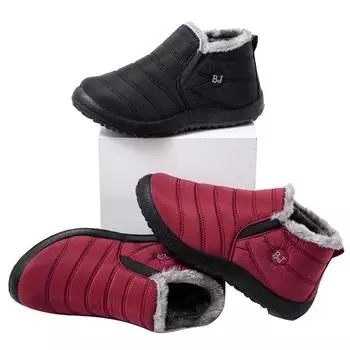 New Winter Warm Women Snow Boots Plush Ankle Boots Women Booties 35 красный