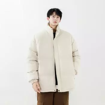 Новая зимняя белая утиная пуховая модная мужская универсальная теплая куртка-пуховик с воротником-стойкой M