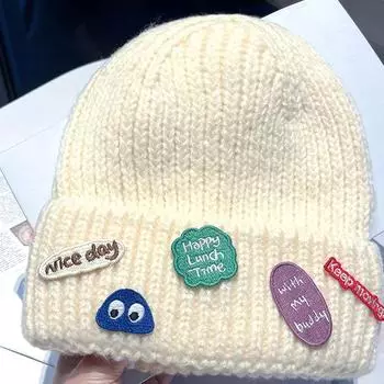 New Winter Wome Beanies Knitted Hats Men Elegant Solid-colored Thermal Hat Fashion Caps M56-58cm