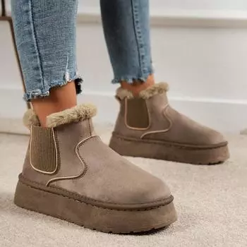 New Winter Women s Boots High-top Snow Boots Thickened Plush Warm Simple and Versatile Comfortable Cotton Shoes 36