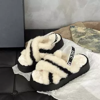 Новые зимние женские тапочки модный дизайн теплые тапочки домашние тапочки с открытым носком женские хлопковые туфли тапочки для женщин 37 коричневый