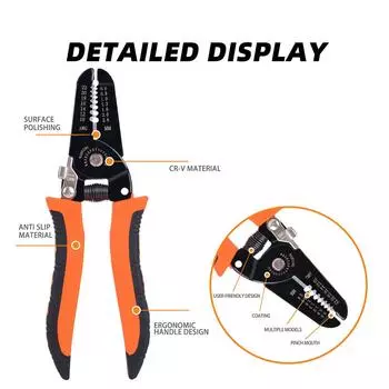 New Wire Stripper Decrustation Pliers Crimper Cable Stripper Cutter Multifunctional Wire Repair Tool Pliers Hand Tools