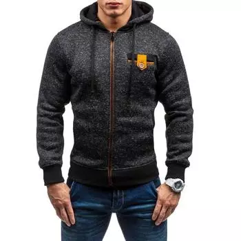 New wish мужской флисовый кардиган с круглым вырезом толстовка куртка новая толстовка M