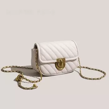 Новая женская сумка кроссбоди, однотонная, ромбовидная решетка, универсальная, женская сумка-цепочка, модная, темпераментная, сумки из ПУ кожи для леди Mini(Max Length<20cm)