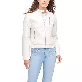 New Women Jacket White Leather Lambskin Handmade Casual Stylish Biker Wear Soft Fit S белый