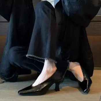 New Women Pointed Toes Loafer Fashion Shallow Mouth Ladies Elegant Casual Soft Sole Flats Shoes Women s Sweet Style Shoes 35