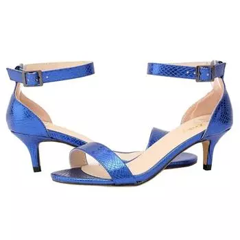 New Women Pumps Shoes Faux Crocodile Open Toe Ankle Straps High Heels Summer For 105-2xey 6