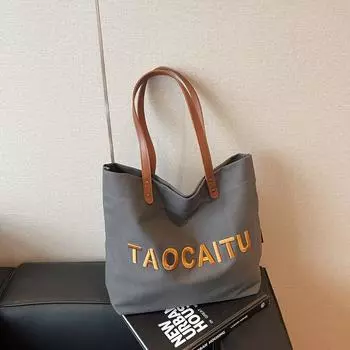 New women s bag casual versatile shoulder bag commuting large-capacity canvas bag female college student tote bag