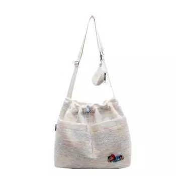 Новая женская сумка, сумка-ведро в виде плюшевого щенка. жёлтый