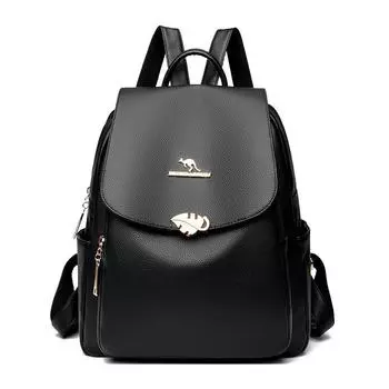 Новый женский повседневный рюкзак Европейский и американский трендовый уличный дорожный модный рюкзак из мягкой кожи Универсальная студенческая сумка