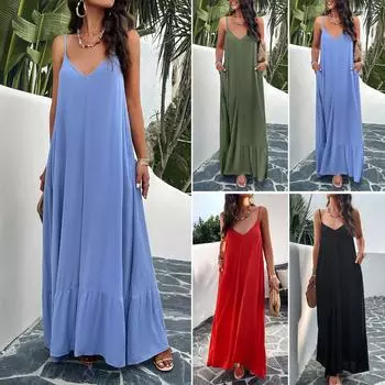 New Women S Clothing Daily Temperament Elegant Casual Pure Desire Sexy Printed Jumpsuit Long Skirt Light Dress High-End Party Dress S