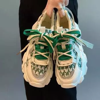 New women s dad shoes trendy versatile casual shoes breathable muffin platform shoes women s ins trendy women s shoes little white shoes 36