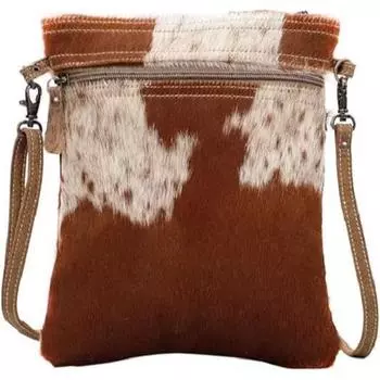 New Women s Hair-On Crossbody Brown One Size