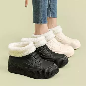 New Women s Inner Heightening Waterproof Shoes Fashionable Casual Non-slip Rain Boots Four-season Short-tube Slip-on Rubber Shoe CN 36