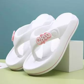 New women s non-slip flip-flops women s casual non-slip seaside vacation beach bath cool slippers for 35-36 белый