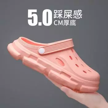 Новые популярные женские туфли с дырочками на толстой подошве, пляжные тапочки, номер товара: 36-37 чёрный