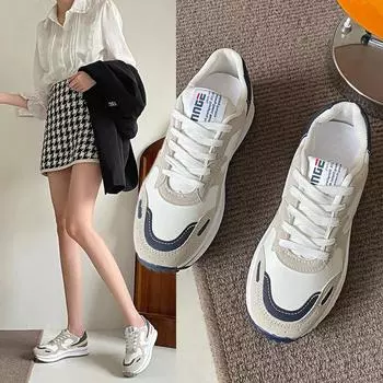 Новые женские туфли Новые повседневные туфли для скейтбординга Розовые маленькие белые туфли Тренд Легкие мягкие подошвы Спортивные женские 35