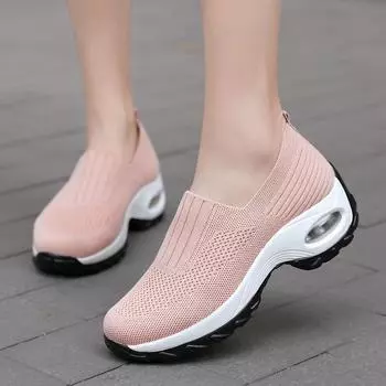 New women s shoes summer breathable mother shoes lazy one-pedal overshoes foreign trade fashion large size casual sports shoes 36 чёрный