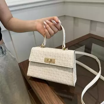 Новая женская однотонная клетчатая сумка из искусственной кожи, модная и популярная, подходит для всех типов женщин.