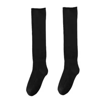 New Women s Stockings Spring Trends Casual Preppy Style Quality Long Socks High Comfy Solid Col I3X4 Beige-One size