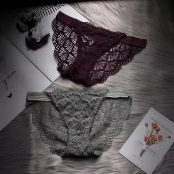 Новые женские соблазнительные сексуальные кружевные трусики с низкой посадкой, бесшовное дышащее прозрачное нижнее белье, многоцветное average size