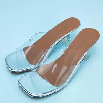 New Women s Transparent High-heeled Sandals with Crystal High Heels, Transparent Women s Sexy Plus Size Zapatos De Mujer 34
