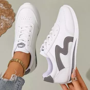 New Women Sneakers Summer Casual Walking Shoes for Women Lace Up High Quality Flat Sneakers Women Fashion Comfortable Loafers 35