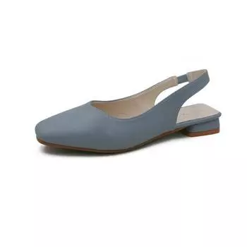 New Women Square Toe Pumps Square Heel Shallow Casual Shoes Daily Light Walking Shoes Summer Chunky Sandals Zapatos De Mujer 35 чёрный