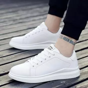 Новые женские белые кроссовки, женская осенняя женская мода, новый дизайн, удобные женские повседневные туфли на плоской подошве со шнуровкой 35 белый